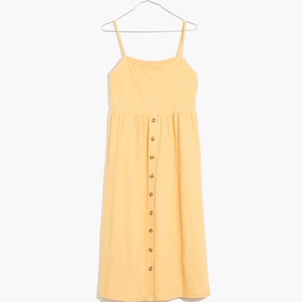 Madewell Cami Button-Front Midi Dress